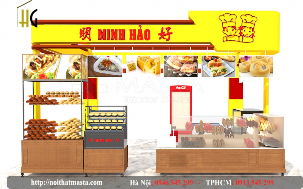 Thiết kế Booth bánh mì